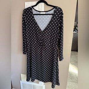 Bobbie Brooks Black and White Polka Dot Dress